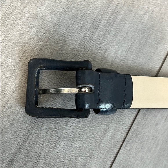 Full Leather Belt in Charcoal Grey 1" wide, Size L - Picture 8 of 9